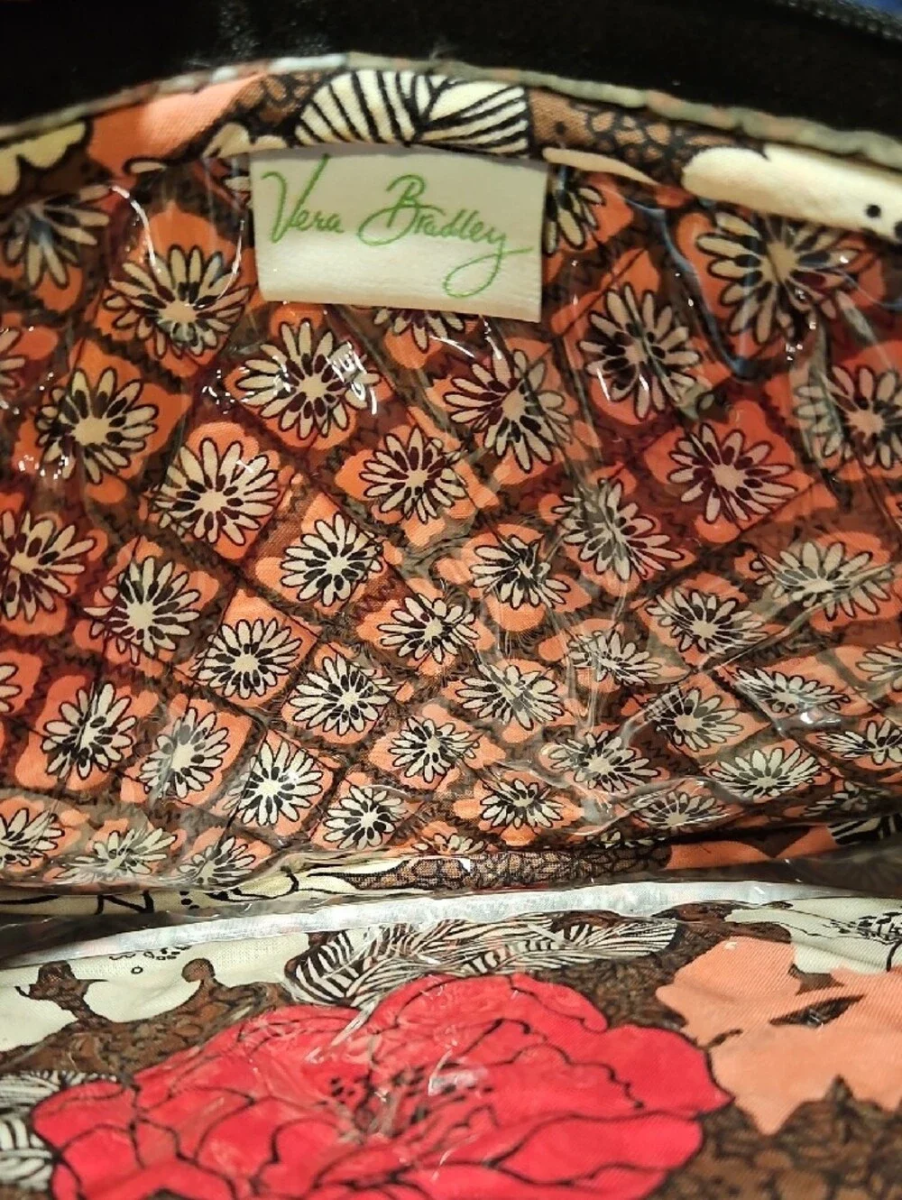 Vera Bradley Hanging Travel Organizer Bag in Retired Mocha Rouge - Picture 5 of 6